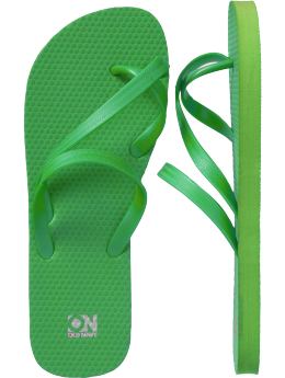 Women: Women's Toe-Strap Flip-Flops - Garden Snake Green
