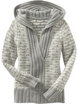 Women: Women's Reverse-Knit Hoodies - Light Heather Gray