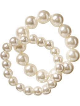 Women: Women's Faux-Pearl Bracelets - Ivory