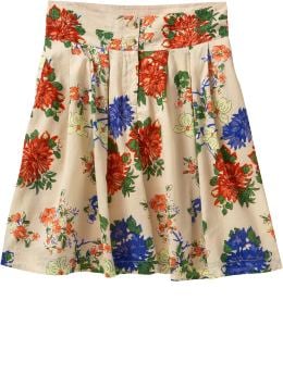 Women: Women's Voile Pleated Skirts - All-Over Print