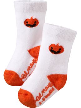 Shoes & Accessories: Halloween Socks for Baby - Pumpkin
