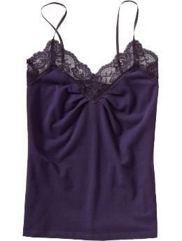 Women: Women's Lace Jersey-Knit Camis - Purple Drama