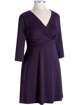Women's Plus: Women's Plus Matte Jersey Dresses - Purple Drama