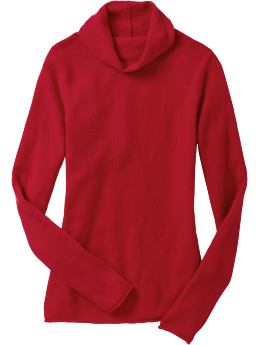 Women: Women's Cashmere Turtleneck Sweaters - Red Admiral
