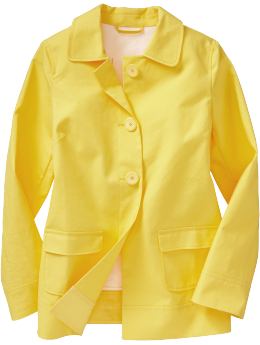 Women: Women's Button-Front Raincoats - Smiley Yellow