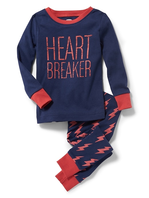 View large product image 1 of 1. "Heart Breaker" Sleep Set For Toddler & Baby