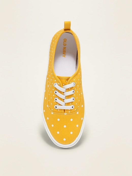 View large product image 2 of 3. Lace-Up Twill Sneakers for Girls