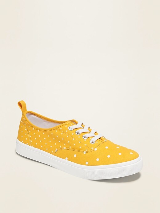 View large product image 1 of 3. Lace-Up Twill Sneakers for Girls