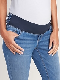 View large product image 3 of 3. Maternity Front Low-Panel Universal Straight Jeans