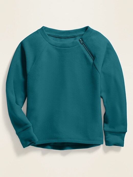 View large product image 1 of 1. Micro Performance Fleece Zip-Shoulder Pullover For Girls