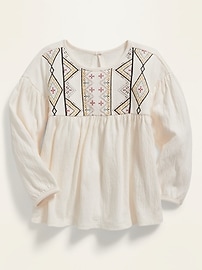 View large product image 4 of 4. Graphic Textured-Jersey Babydoll Top for Toddler Girls