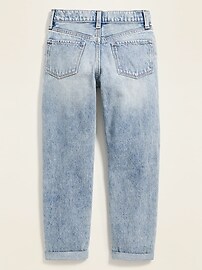 View large product image 3 of 3. High-Waisted Built-In Tough Distressed Boyfriend Button-Fly Jeans for Girls