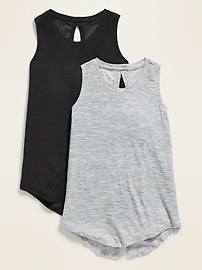 View large product image 3 of 4. Breathe ON Tie-Back Tank Top 2-Pack for Girls