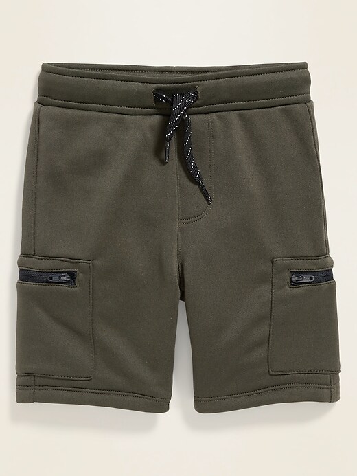 View large product image 1 of 1. French Terry Zip-Pocket Cargo Shorts for Toddler Boys