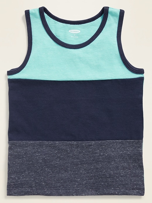 View large product image 1 of 2. Color-Blocked Tank Top for Toddler Boys