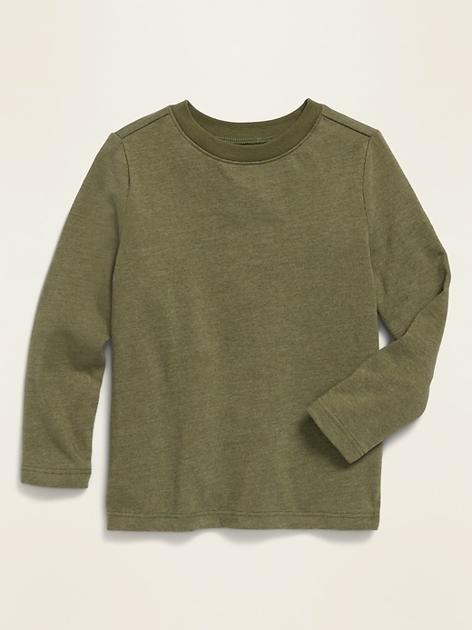 View large product image 1 of 1. Long-Sleeve Crew-Neck Tee for Toddler Boys