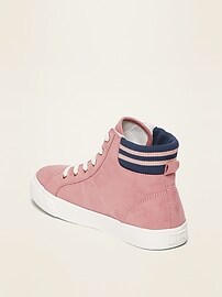 View large product image 3 of 3. Faux-Suede Pink High-Tops for Girls