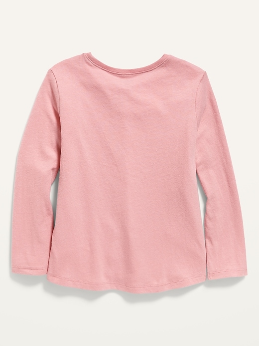 View large product image 2 of 2. Graphic Long-Sleeve Tee For Toddler Girls
