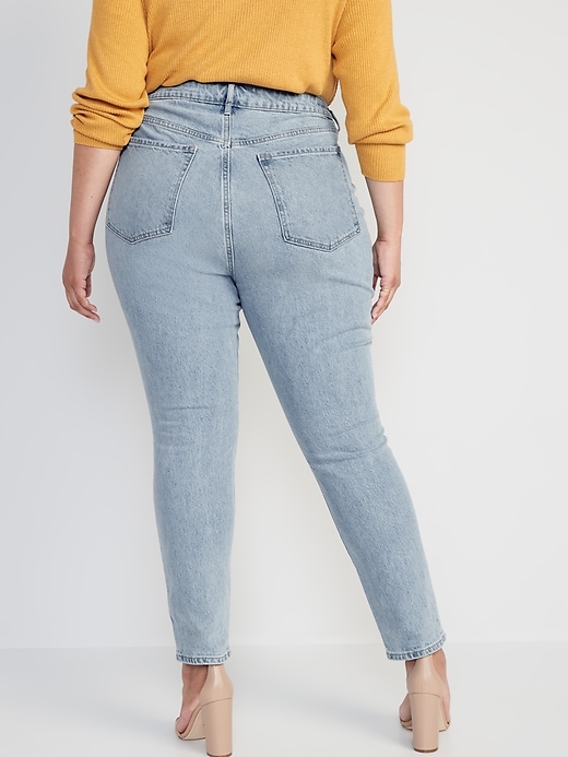 Image number 8 showing, Extra High-Waisted Hidden Button-Fly Pop Icon Distressed Skinny Jeans