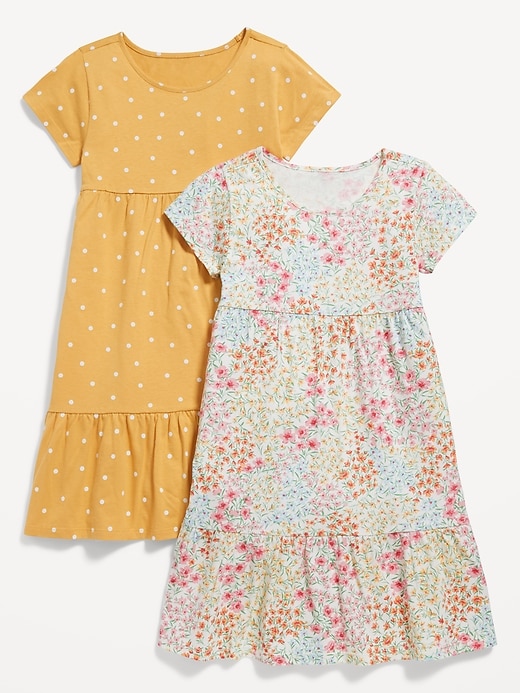 View large product image 1 of 2. Printed Jersey-Knit Swing Dress 2-Pack for Girls