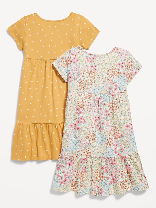 View large product image 2 of 2. Printed Jersey-Knit Swing Dress 2-Pack for Girls