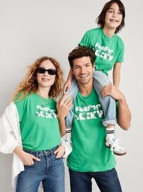 View large product image 3 of 3. St. Patrick's Day "Feeling Lucky" Unisex Matching Graphic T-Shirt for Toddler