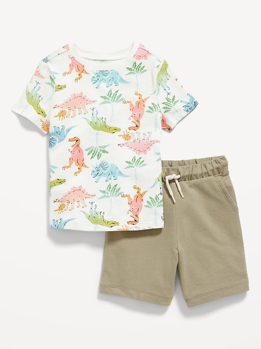 View large product image 1 of 3. T-Shirt and Pull-On Shorts Set for Toddler Boys