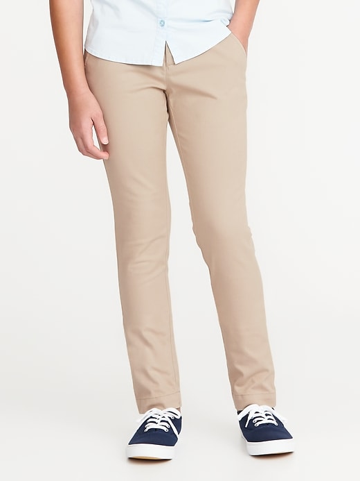View large product image 1 of 3. Skinny School Uniform Pants for Girls