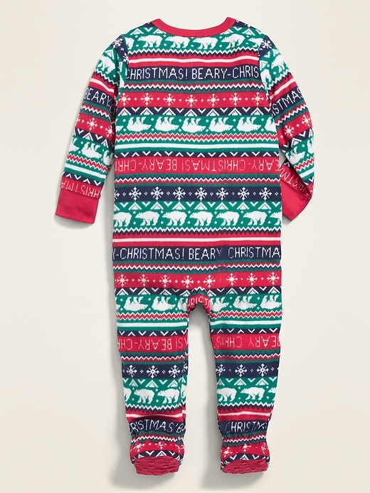 View large product image 2 of 4. Micro Performance Fleece Fair Isle Footie Pajama One-Piece for Toddler & Baby