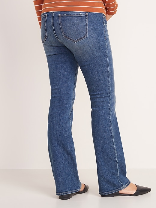View large product image 2 of 3. Maternity Side-Panel Boot-Cut Jeans
