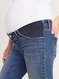View large product image 3 of 3. Maternity Side-Panel Boot-Cut Jeans