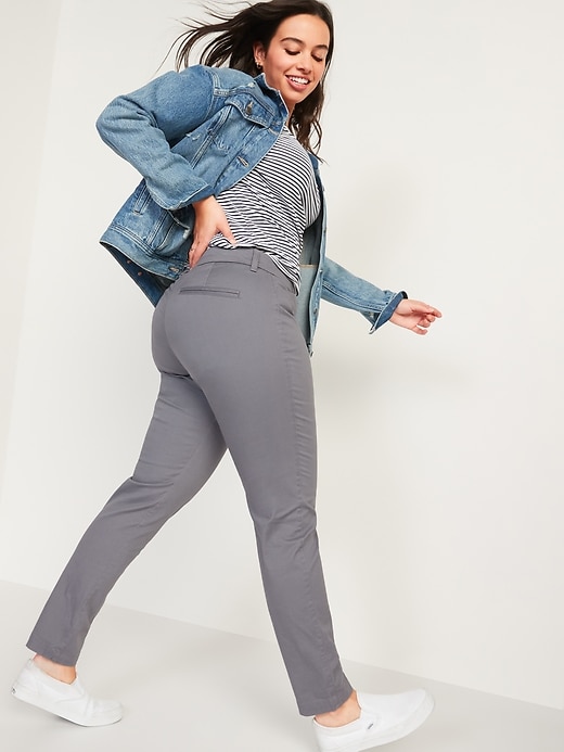 Image number 2 showing, Mid-Rise Skinny Everyday Khakis for Women