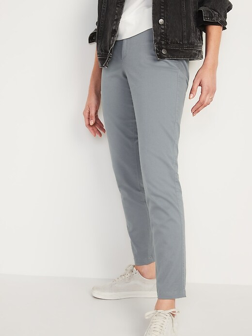 Image number 5 showing, Mid-Rise Skinny Everyday Khakis for Women
