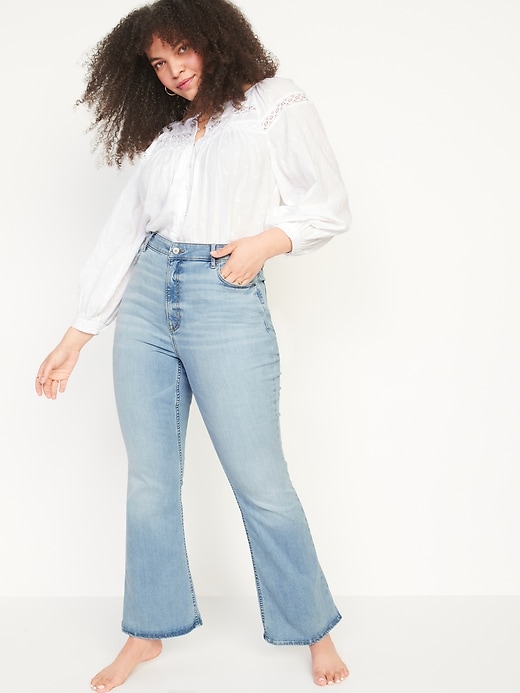 Image number 3 showing, FitsYou 3-Sizes-In-One Extra High-Waisted Flare Jeans for Women