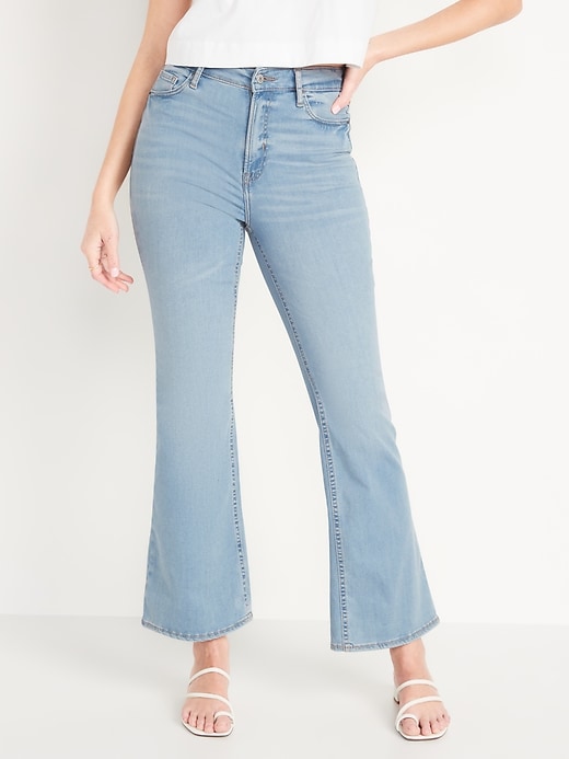 Image number 1 showing, FitsYou 3-Sizes-In-One Extra High-Waisted Flare Jeans for Women