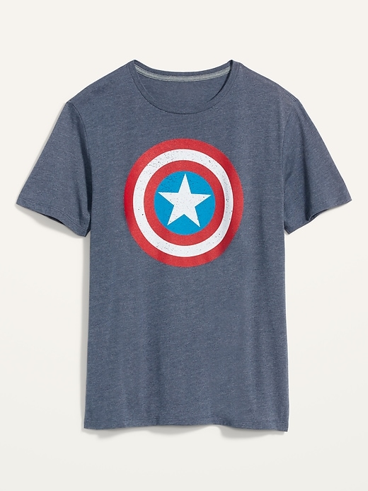View large product image 1 of 2. Marvel&#153 Captain America Graphic Gender-Neutral T-Shirt for Adults