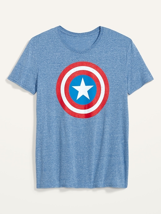 View large product image 1 of 2. Marvel™ Captain America Gender-Neutral T-Shirt for Adults