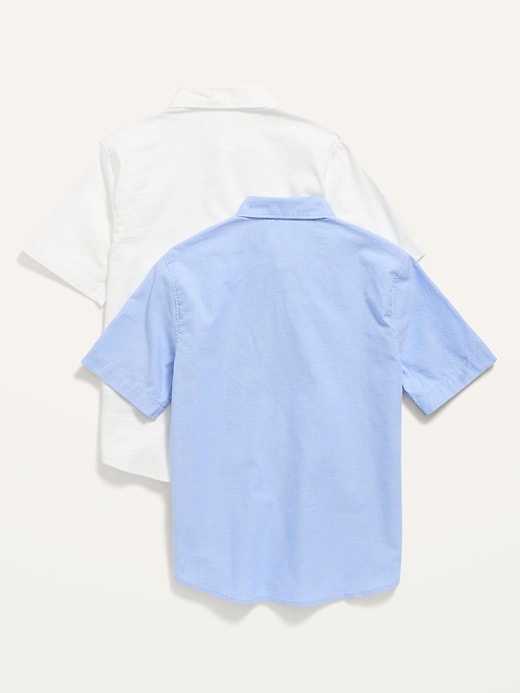 View large product image 2 of 2. Lightweight Built-In Flex Oxford Uniform Shirt 2-Pack for Boys