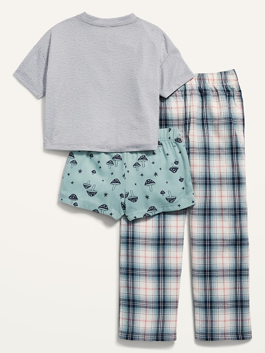 View large product image 2 of 2. 3-Piece Pajama Set for Girls