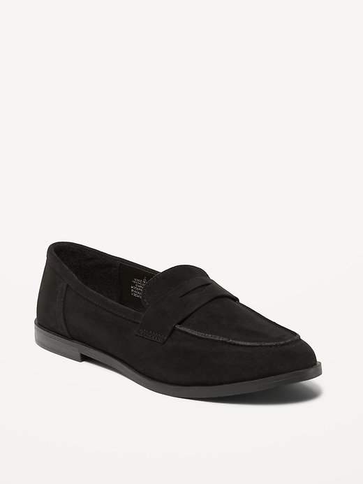 Image number 1 showing, Faux-Suede Penny Loafer Shoes