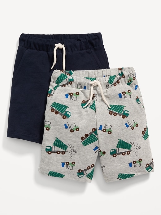 View large product image 1 of 3. 2-Pack Functional-Drawstring Shorts for Toddler Boys